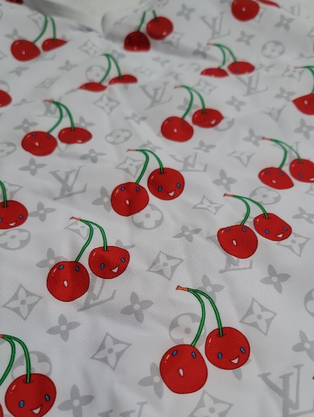 Louis Vuitton x TM White Cherry Print One-Piece Swimsuit - Picture 2 of 4